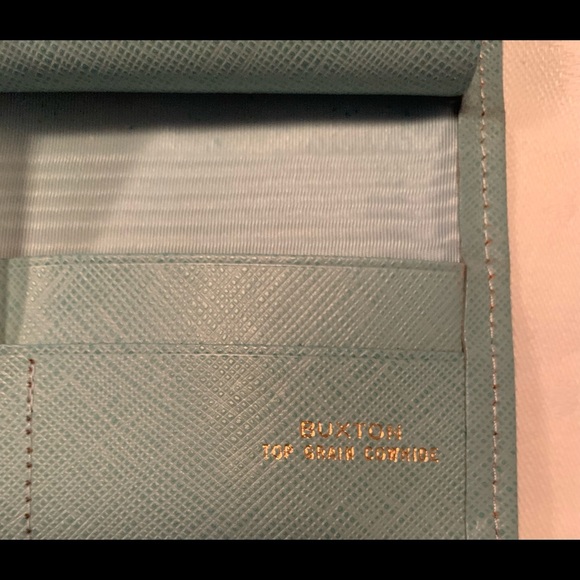 Buxton vintage aqua wallet with flowers - Picture 5 of 7